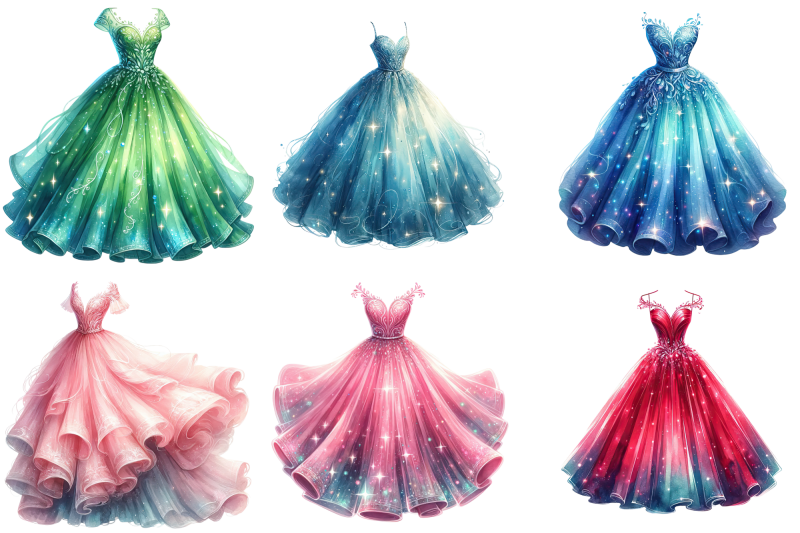 watercolour-prom-dress-clipart