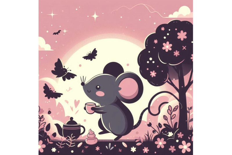 bundle-of-a-cute-cartoon-mouse