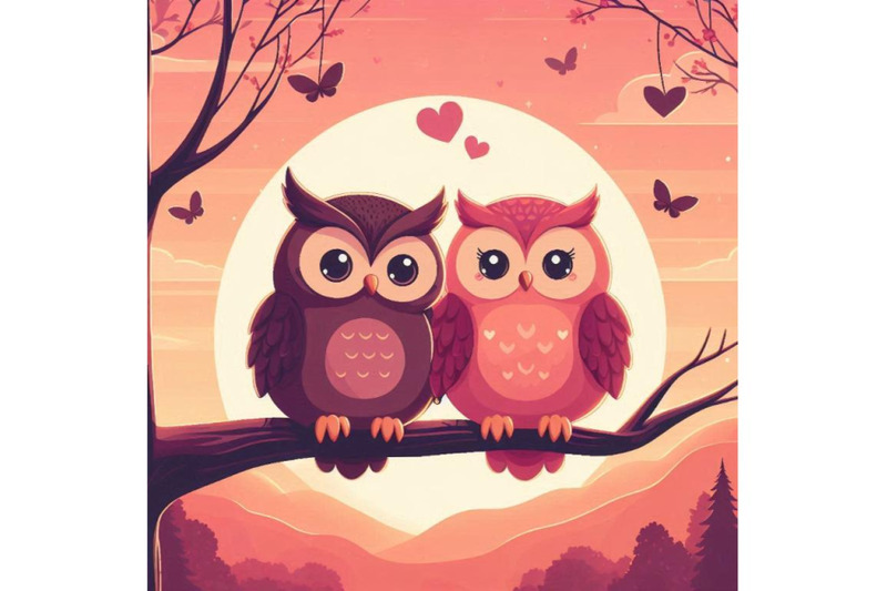 a-bundle-of-cute-owl-couple-sitting-on-tree-branch