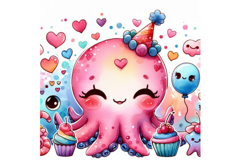 a-bundle-of-watercolor-kawaii-very-a-cute-octopus-loved-colorful-backg