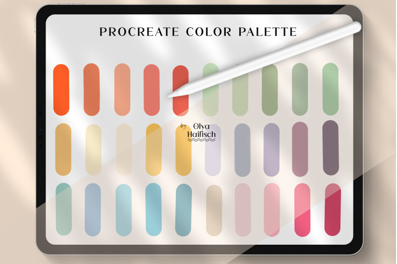 cute-summer-procreate-palette-colorful-procreate-color-swatches