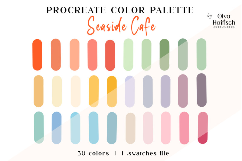 cute-summer-procreate-palette-colorful-procreate-color-swatches