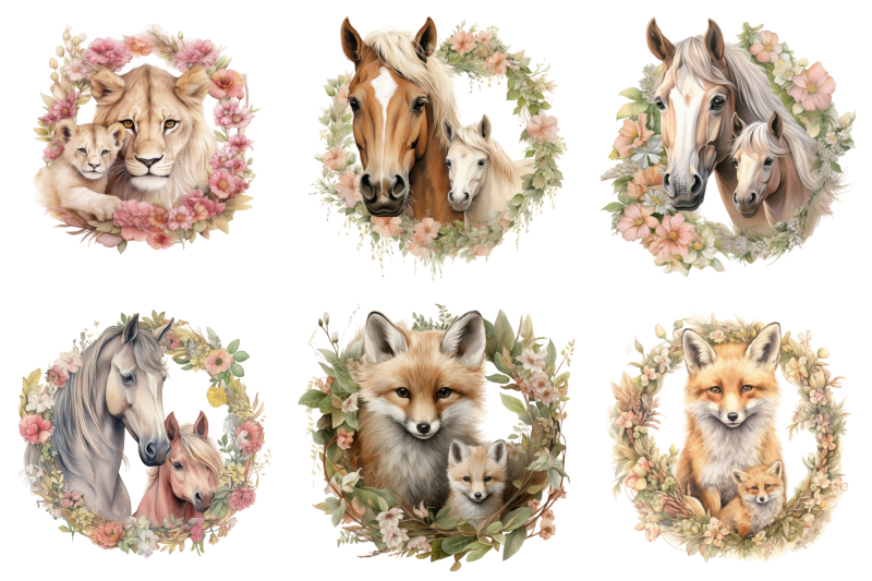 mothers-day-animals-clipart