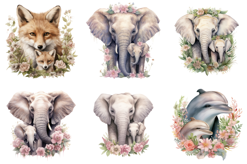 mothers-day-animals-clipart