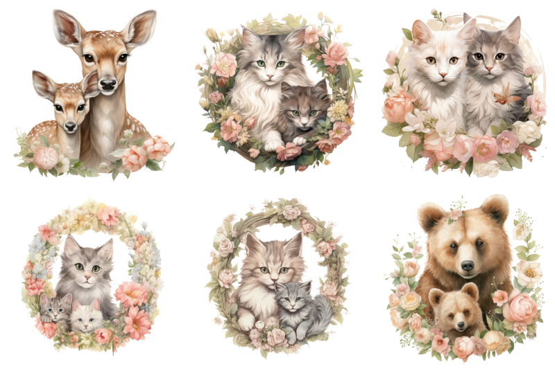 mothers-day-animals-clipart