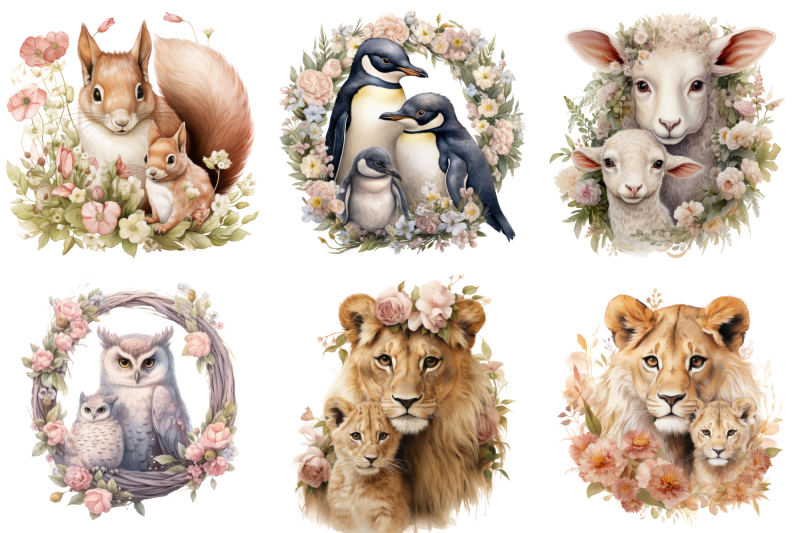 mothers-day-animals-clipart