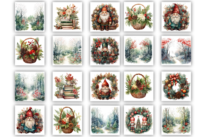 christmas-watercolor-clipart-bundle