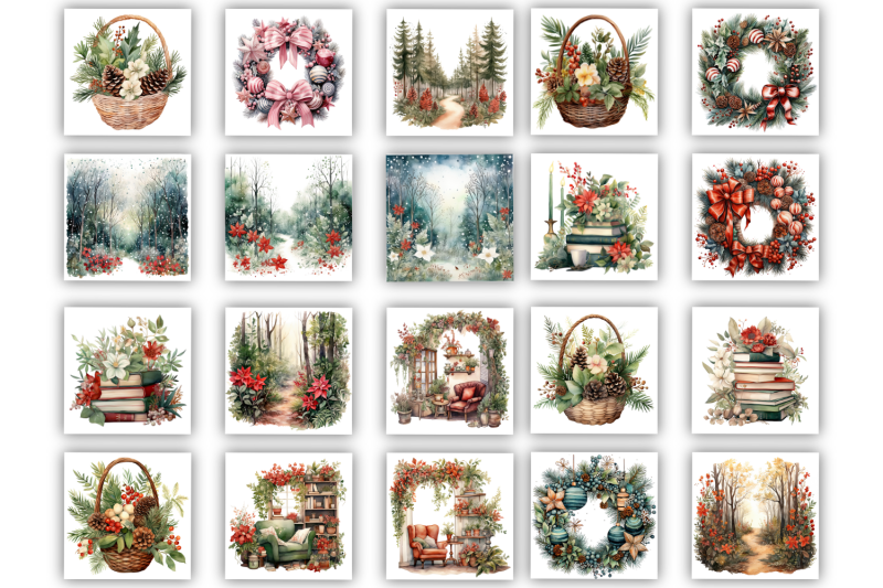 christmas-watercolor-clipart-bundle