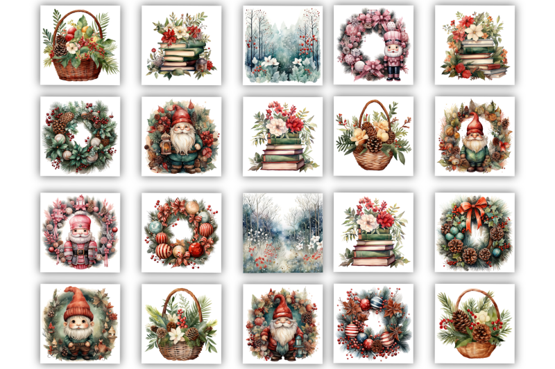 christmas-watercolor-clipart-bundle