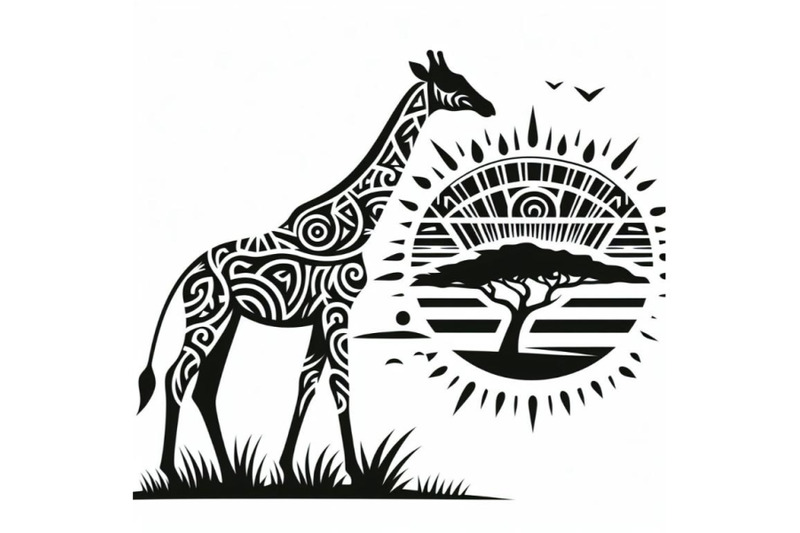 bundle-of-animal-tribal-giraffe