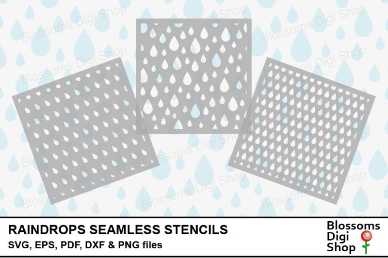 raindrops-seamless-stencils-svg-eps-pdf-dxf-amp-png-files