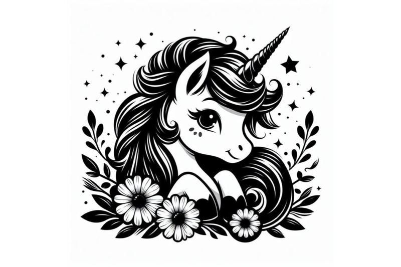 bundle-of-portrait-of-cute-unicorn