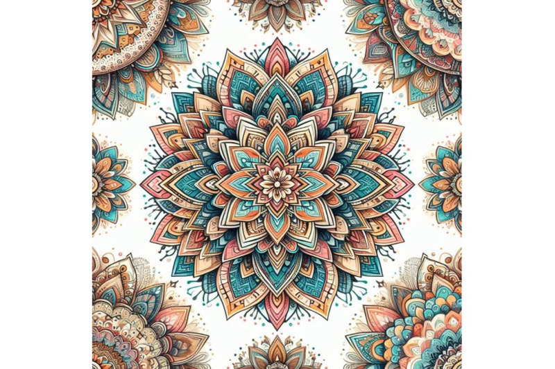 bundle-of-mandala-boho-hand-drawn-seamless-pattern