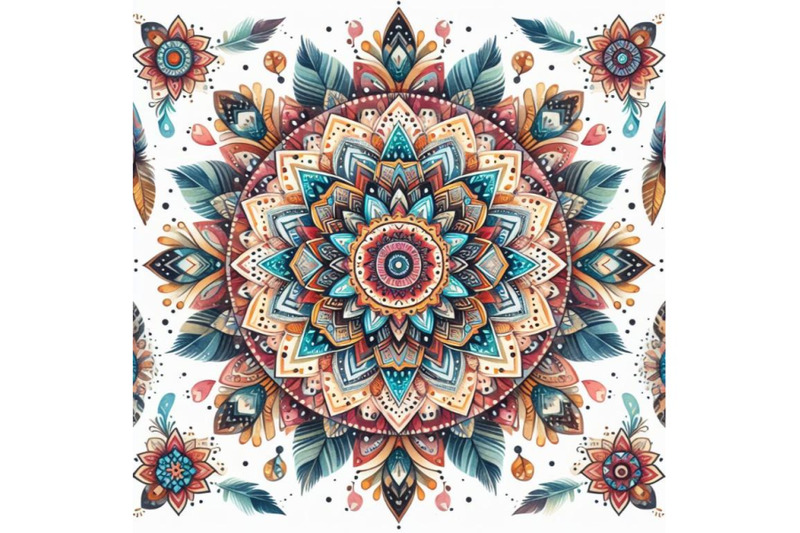 bundle-of-mandala-boho-hand-drawn-seamless-pattern