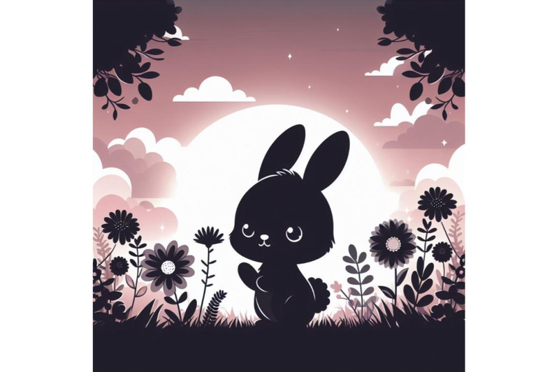 a-bundle-of-cute-rabbit-standing-in-a-flower-garden