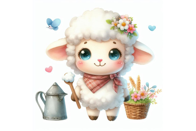 bundle-of-cute-sheep-cartoon