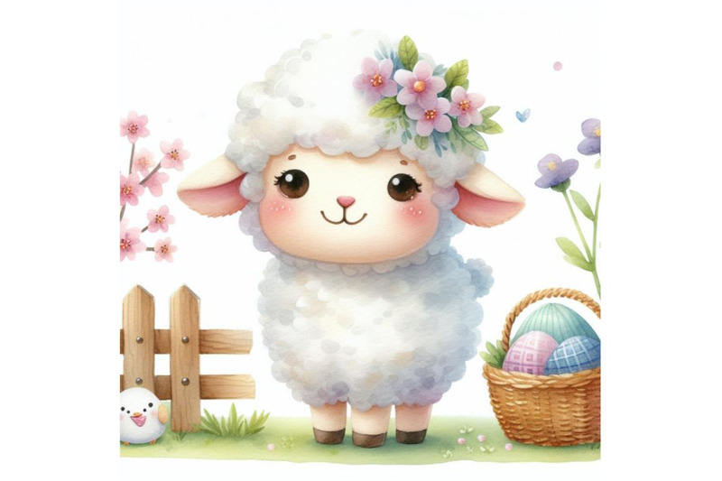 bundle-of-cute-sheep-cartoon