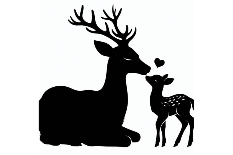 bundle-of-mother-and-baby-deer-love-family