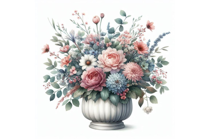 bundle-of-bouquets-of-flowers-in-pot