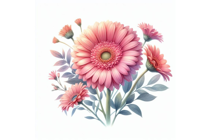 bundle-of-gerbera-daisy-flower-greeting-card-background-for-mother-or