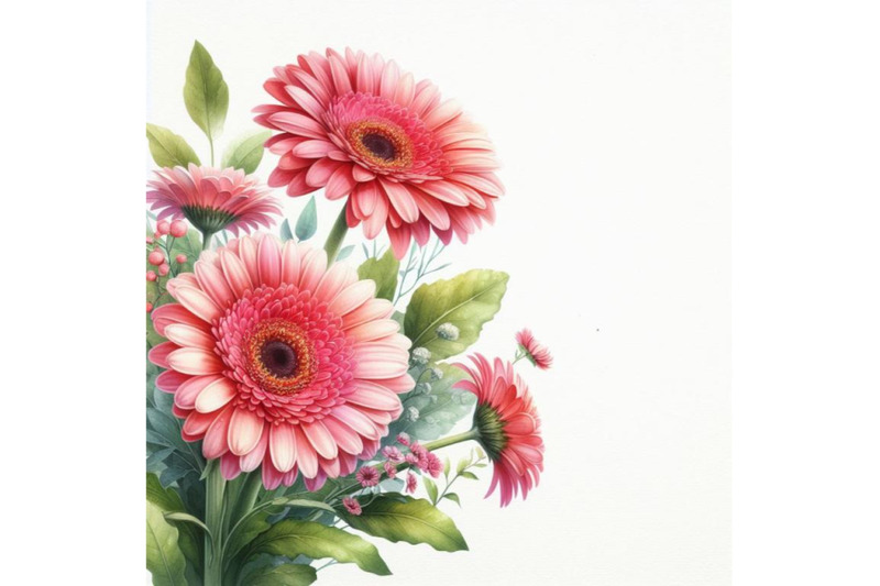 bundle-of-gerbera-daisy-flower-greeting-card-background-for-mother-or