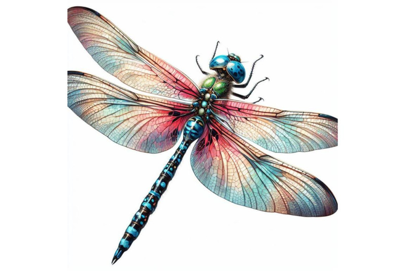 bundle-of-beautiful-big-dragonfly-isolated