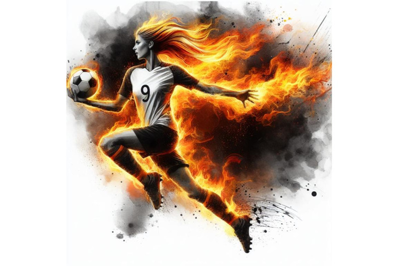 bundle-of-fire-soccer-player-fiery-football-player-with-a-fire-ball