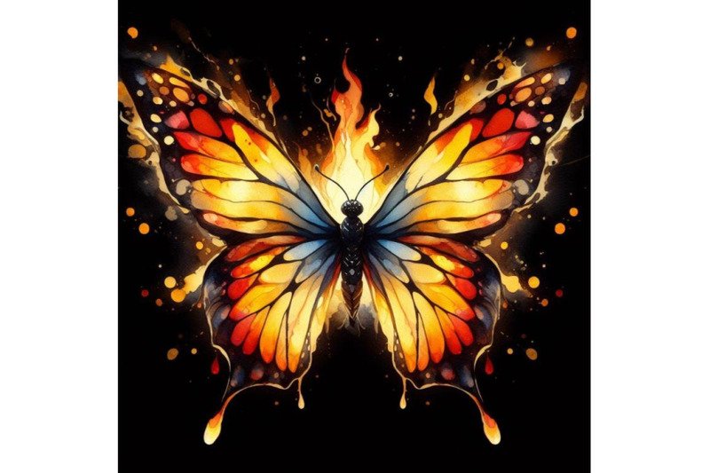 bundle-of-fairy-fire-butterfly-fairy-fiery-butterfly-on-a-black-backg