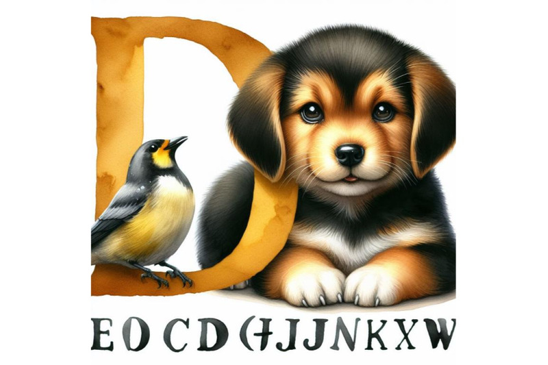 bundle-of-animal-alphabet-d-with-puppy-dog