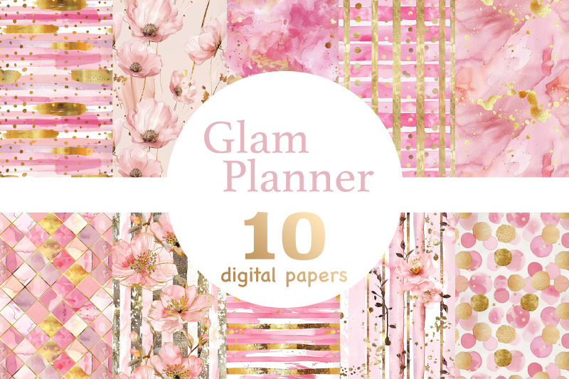 glam-planner-digital-papers-pink-seamless-pattern