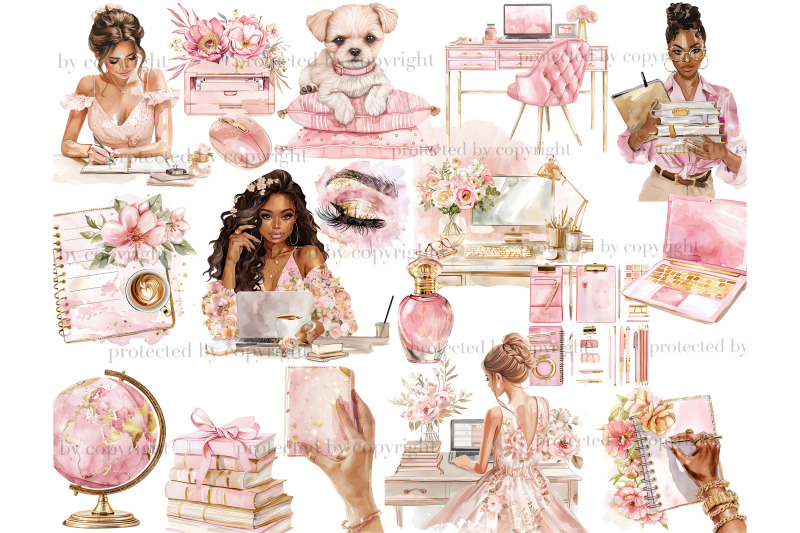 glam-planner-clipart-girl-boss-clipart