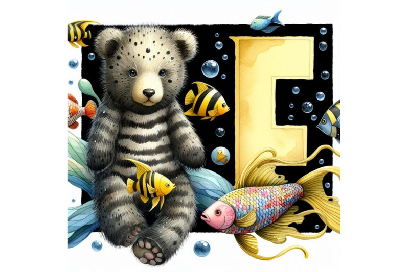 bundle-of-animal-alphabet-f-with-fish