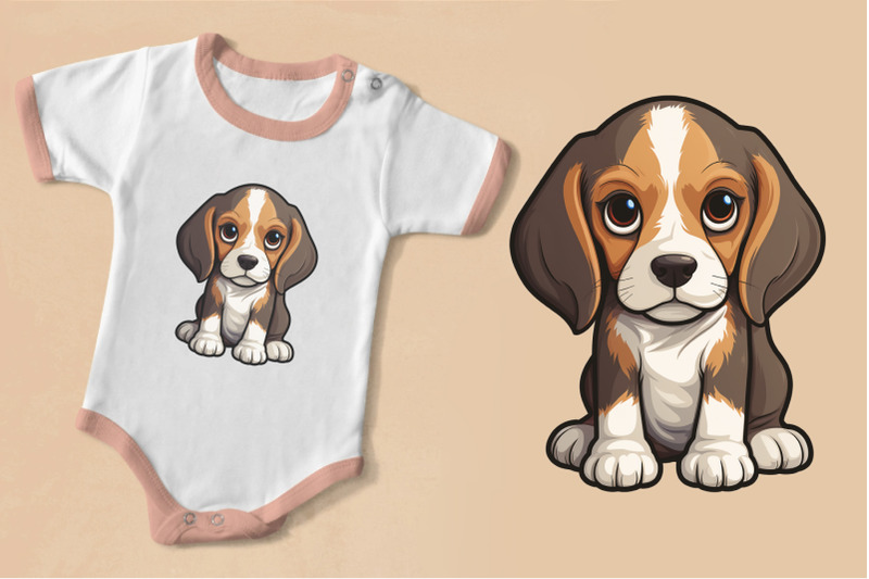 cartoon-little-puppies-tshirt-sticker