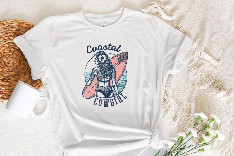 retro-coastal-cowgirl-png-vintage-surf-girl-sublimation-boho-western-surfboard-t-shirt-beach-graphic-country-western-summer-shirt