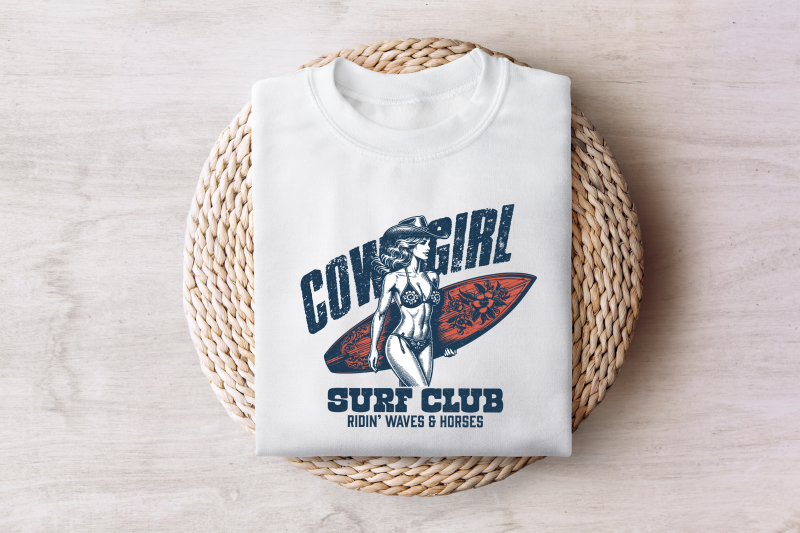 cowgirl-surf-club-png-coastal-western-shirt-design-retro-beach-cowgirl-country-summer-vibes-pink-cowgirl-trendy-western-summer