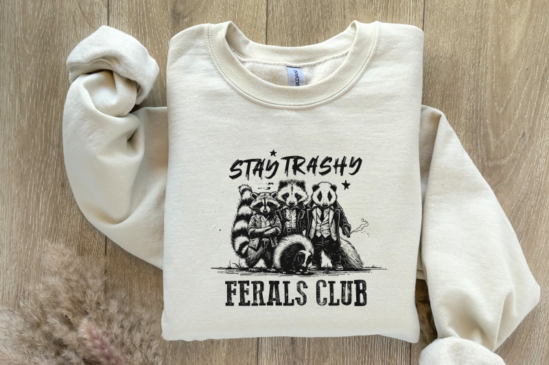 stay-trashy-png-funny-raccoon-opossum-skunk-retro-animal-design-raccoon-squad-humorous-t-shirt-graphic-digital-download-download