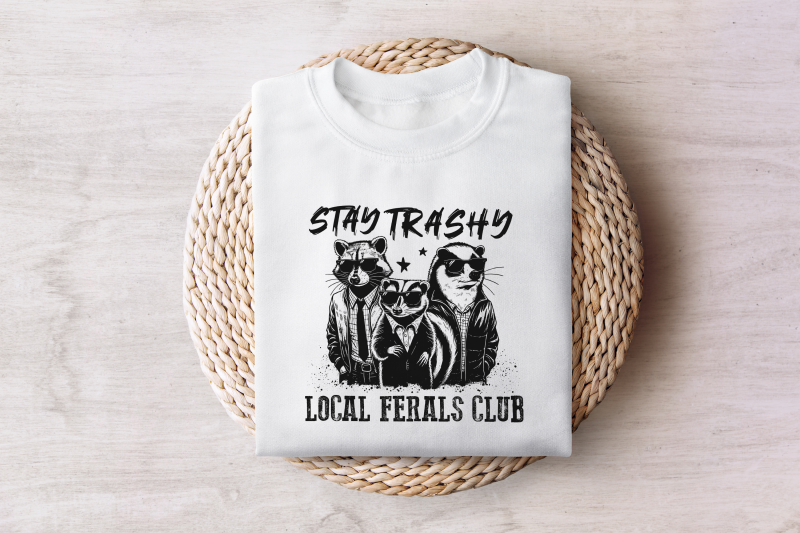 stay-trashy-png-funny-raccoon-opossum-skunk-retro-animal-design-raccoon-squad-humorous-t-shirt-graphic-digital-download-download