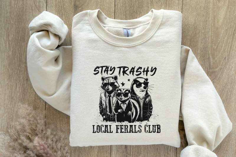 stay-trashy-png-funny-raccoon-opossum-skunk-retro-animal-design-raccoon-squad-humorous-t-shirt-graphic-digital-download-download