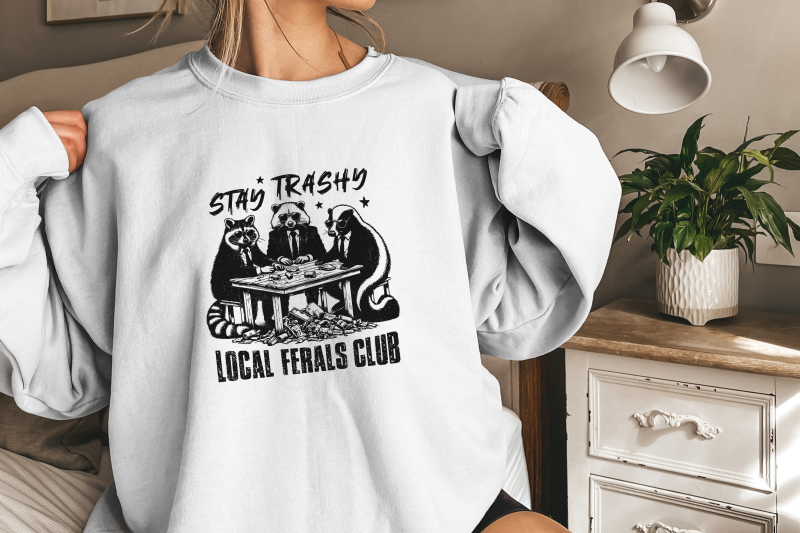 stay-trashy-png-funny-raccoon-opossum-skunk-retro-animal-design-raccoon-squad-humorous-t-shirt-graphic-digital-download-download