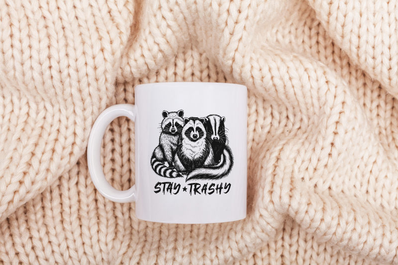 stay-trashy-png-funny-raccoon-opossum-skunk-retro-animal-design-raccoon-squad-humorous-t-shirt-graphic-digital-download-download