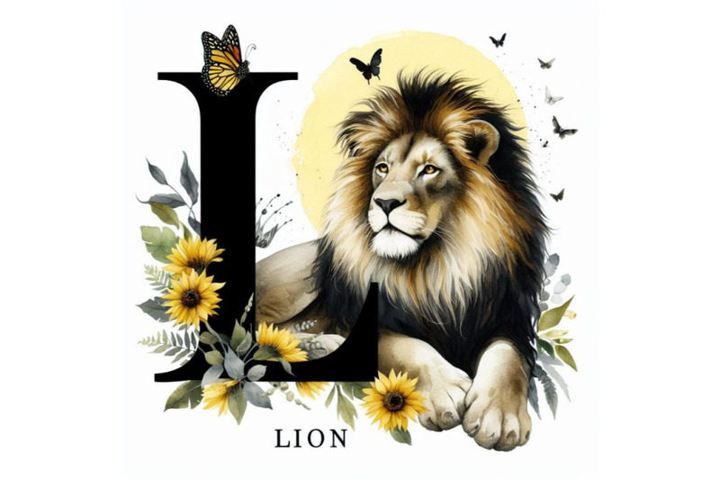 bundle-of-animal-alphabet-l-with-lion