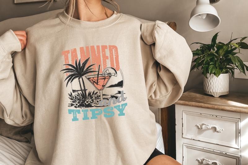 tanned-and-tipsy-png-summer-png-retro-summer-png-trendy-summer-png-beach-png-sublimation-designs-girl-trip-boho-summer