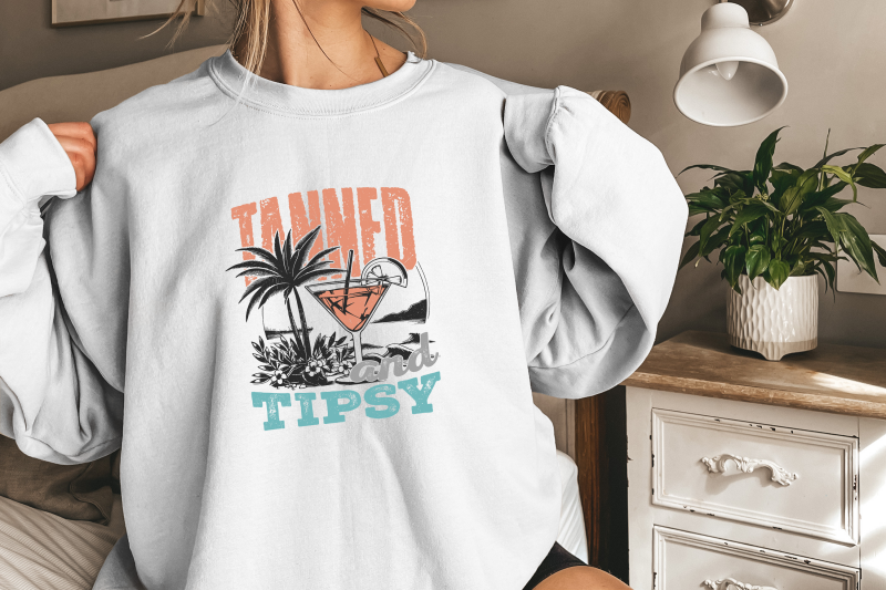 tanned-and-tipsy-png-summer-png-retro-summer-png-trendy-summer-png-beach-png-sublimation-designs-girl-trip-boho-summer