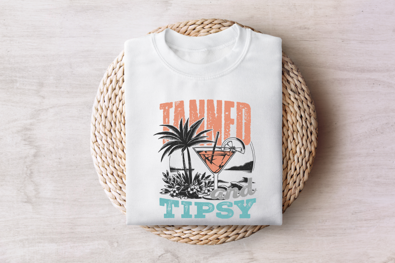 tanned-and-tipsy-png-summer-png-retro-summer-png-trendy-summer-png-beach-png-sublimation-designs-girl-trip-boho-summer