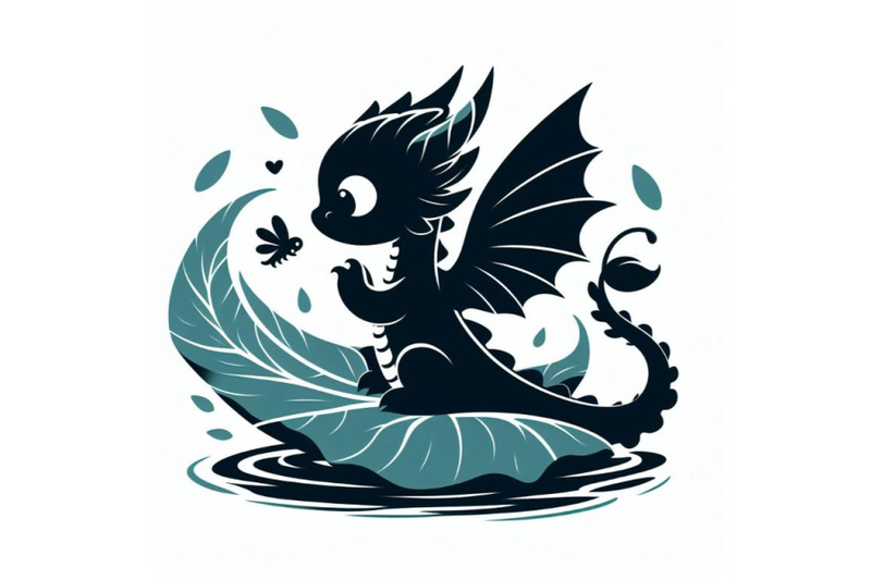 a-bundle-of-cute-dagon-setting-on-a-water-leaf