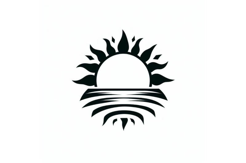 a-bundle-of-art-of-a-sun-logo-with-isolated-background