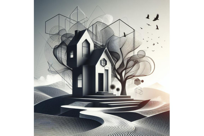 a-bundle-of-beautiful-abstrat-surreal-geometric-house