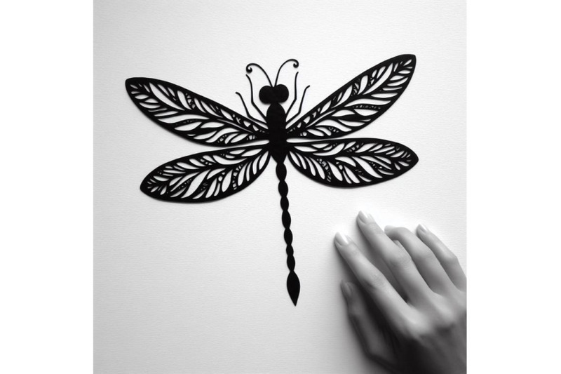 a-bundle-of-black-and-white-hand-made-dragon-fly