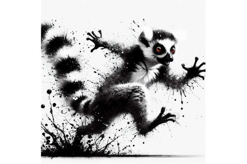 a-bundle-of-funny-lemur-splash-textured-background
