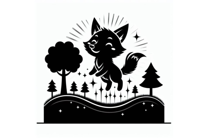 a-bundle-of-happy-aardwolf-clipart-with-tree-and-light-emitting